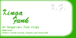 kinga funk business card